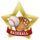 Medalla Mini Estrella de Acrílico Oro para Béisbol