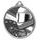 Medalla Clásica de Carreras de Motor con Textura 3D en Plata
