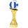 Trofeo de Oro para Voleibol con Balón 3D Azul y Blanco