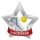 Medalla Mini Estrella de Acrílico Plata para Lacrosse