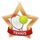 Medalla Mini Estrella de Acrílico Bronce para Tenis