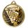 Medalla Clásica de Futbolito con Textura 3D Impresión Oro