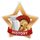 Medalla Mini Estrella de Acrílico Bronce para Historia