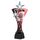 Trofeo Triple Estrella de Fútbol Americano en Rojo y Plateado