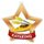 Medalla Mini Estrella de Acrílico Bronce para Kayak