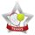 Medalla Mini Estrella de Acrílico Plata para Tenis