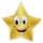 Medalla Mini Estrella de Acrílico Oro Happy Face