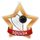 Medalla Mini Estrella de Acrílico Bronce para Squash