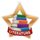 Medalla Mini Estrella de Acrílico Bronce para Literatura