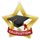 Medalla Mini Estrella de Acrílico Oro para Graduación
