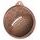 Medalla Clásica de Fútbol Americano con Textura 3D en Bronce