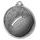 Medalla Clásica de Fútbol Americano con Textura 3D en Plata