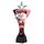Trofeo Triple Estrella de Béisbol en Rojo y Plateado
