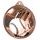 Medalla Clásica de Béisbol con Textura 3D en Bronce
