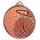 Medalla de Baloncesto con Textura de Color 3D en Bronce
