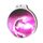 Medalla Habitat de Madera Ecológica Disco Rosa Glitterball Plata