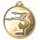 Medalla de Silueta de Gimnasta Femenina con Textura 3D en Oro