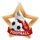 Medalla Mini Estrella de Acrílico Bronce para Fútbol Soccer