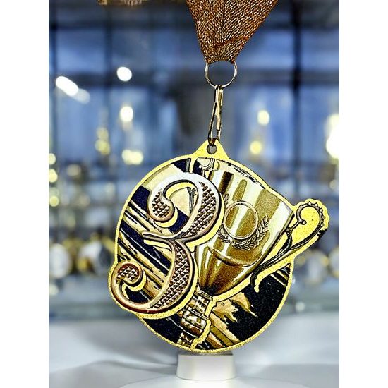 Medalla metálica para colocar acero inoxidable