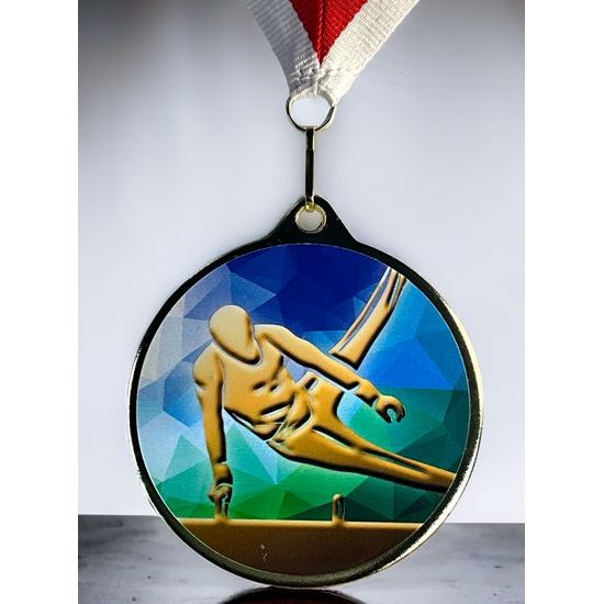 Medalla de Gimnasia Barnet para Niños - Textura de Color 3D MaxMedal