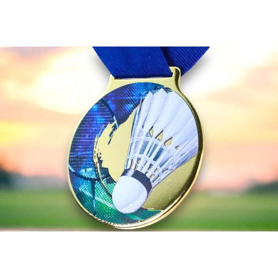Medalla de Bádminton Sacul Textura Color Impresión 3D