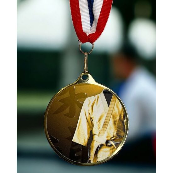 Medalla Barnet Clásica con Textura e Impresión 3D MaxMedal para Artes Marciales