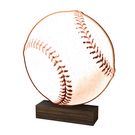Trofeo de Madera Sierra para Béisbol - Clásico