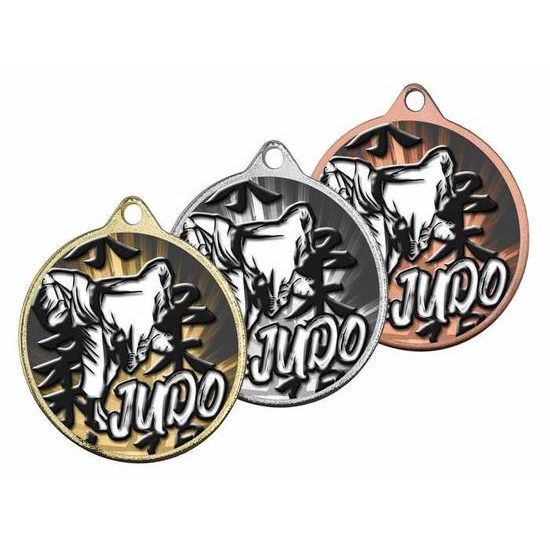 Medalla Barnet Clásica con Textura e Impresión 3D MaxMedal para Judo