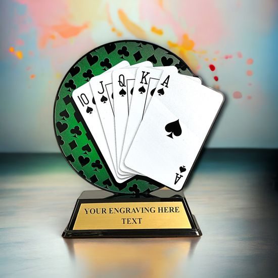 Trofeo Roswell en Acrílico Negro para Juego de Cartas