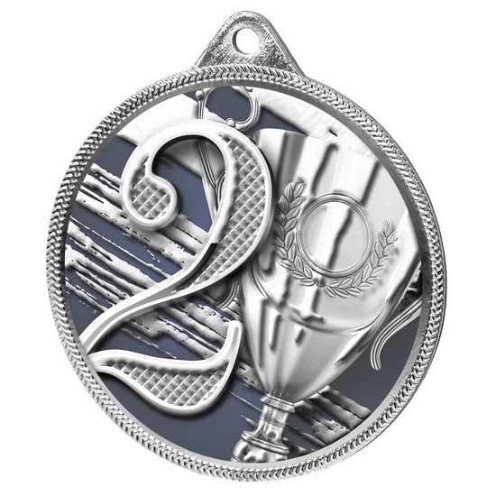 Medalla Clásica de Segundo Lugar con Impresión 3D en Plata