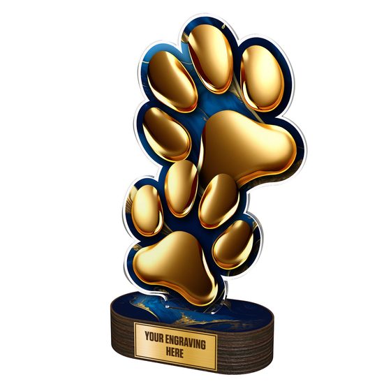 Trofeo Altus de Huella de Perro Color