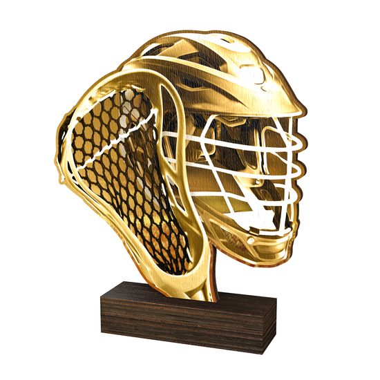 Trofeo de Madera Real Sierra para Lacrosse - Clásico