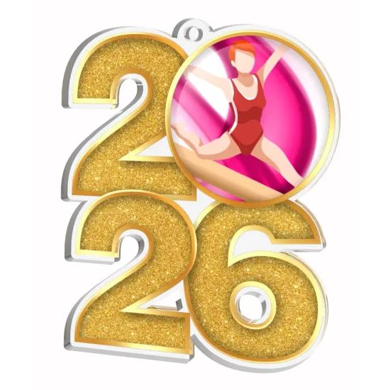 Medalla de Gimnasia 2026 de Acrílico