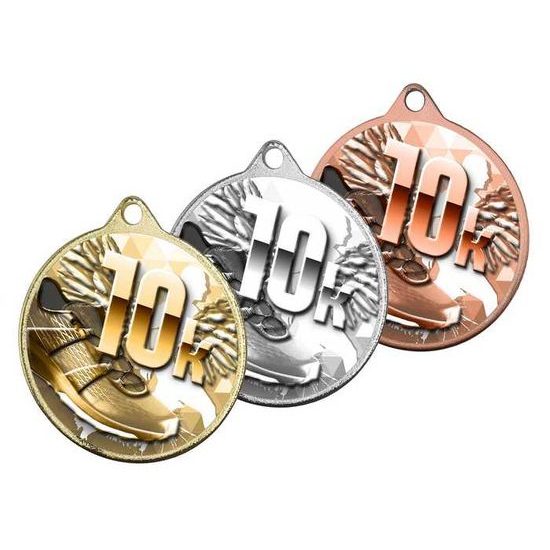 Medalla Barnet Clásica con Textura e Impresión 3D MaxMedal para Carrera 10k