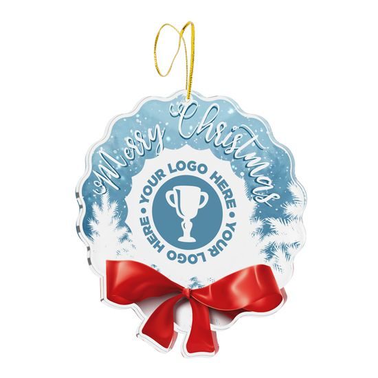 Adorno Personalizado de Lazo Rojo Impreso