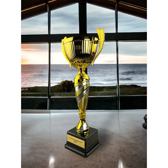 Copa de Oro y Plata de Denver sobre Base Negra de PVC