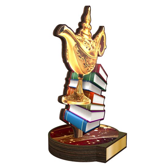 Trofeo Grove de Madera Real para Conocimiento