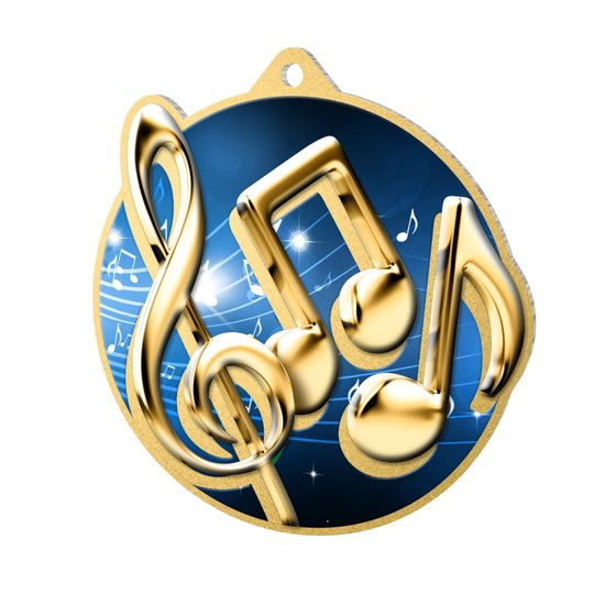 Medalla Metálica de la Música acero inoxidable
