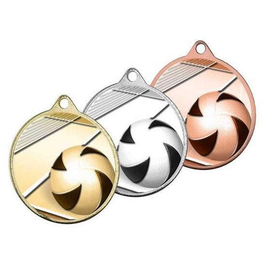 Medalla Barnet Clásica con Textura e Impresión 3D MaxMedal para Voleibol