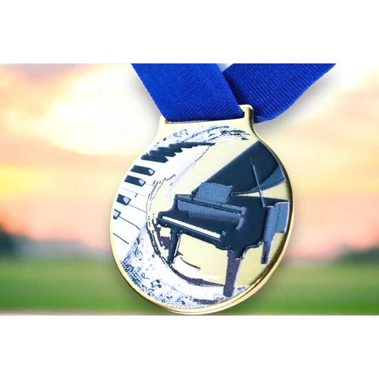 Medalla Sacul Piano Color Textura Impresión 3D