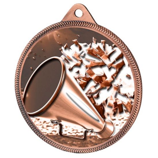 Medalla de Bronce con Textura de Impresión 3D para Porristas