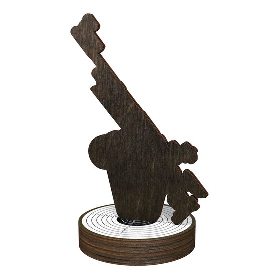 Trofeo Grove de Madera Real para Tiro con Rifle