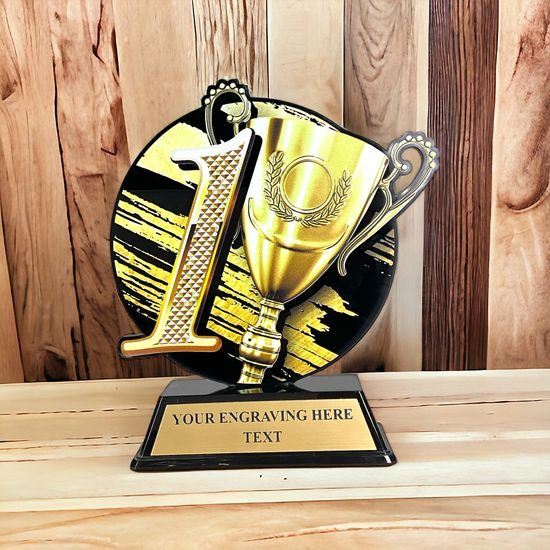 Trofeo Roswell en Acrílico Negro para 1er Lugar