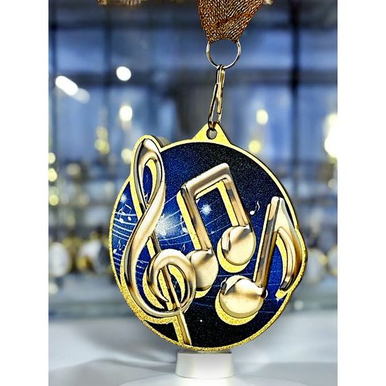 Medalla Metálica de la Música acero inoxidable