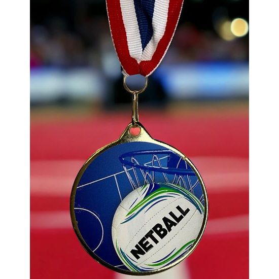 Medalla de Netball Barnet con Textura de Color e Impresión 3D