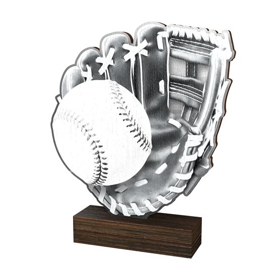 Trofeo de Madera Sierra para Béisbol - Clásico