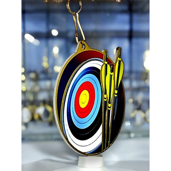 Medalla metálica de tiro con arco acero inoxidable