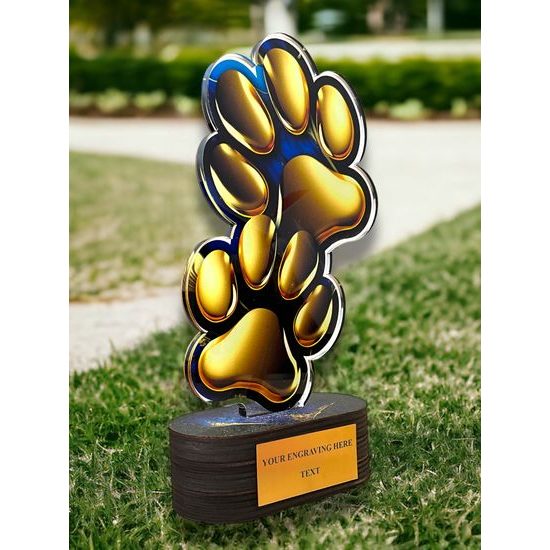 Trofeo Altus de Huella de Perro Color