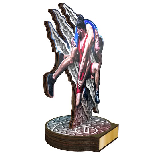 Trofeo Grove de Madera Real para Lucha