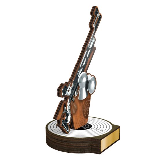 Trofeo Grove de Madera Real para Tiro con Rifle